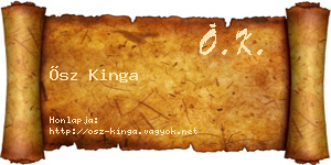 Ősz Kinga névjegykártya